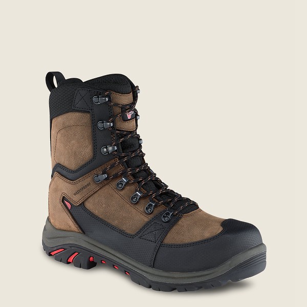 Bottes de Sécurité Red Wing - Trades - 8-Inch Insulated Waterproof Toe - Marron/Noir - Homme 392JHLK